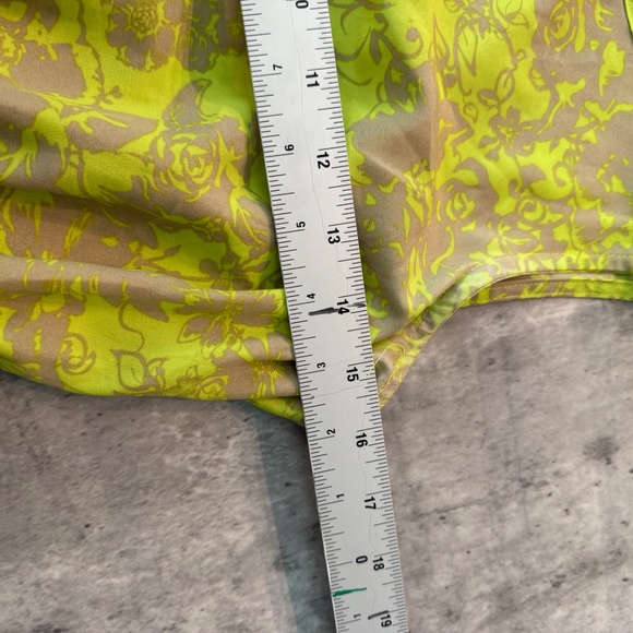 Floral yellow summer dress midi length sleeveless with pockets womens S - Picture 4 of 5